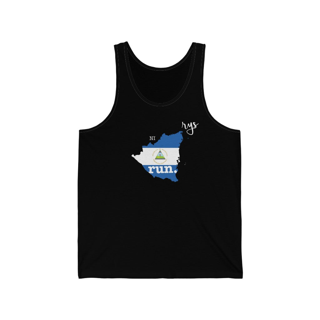 Run Nicaragua Men's / Unisex Tank Top (Flag)