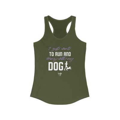 Run Hang With My Dog Women's  Racerback Tank