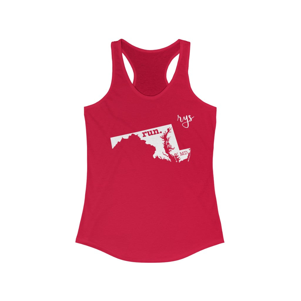 Run Maryland Women's Racerback Tank (Solid)