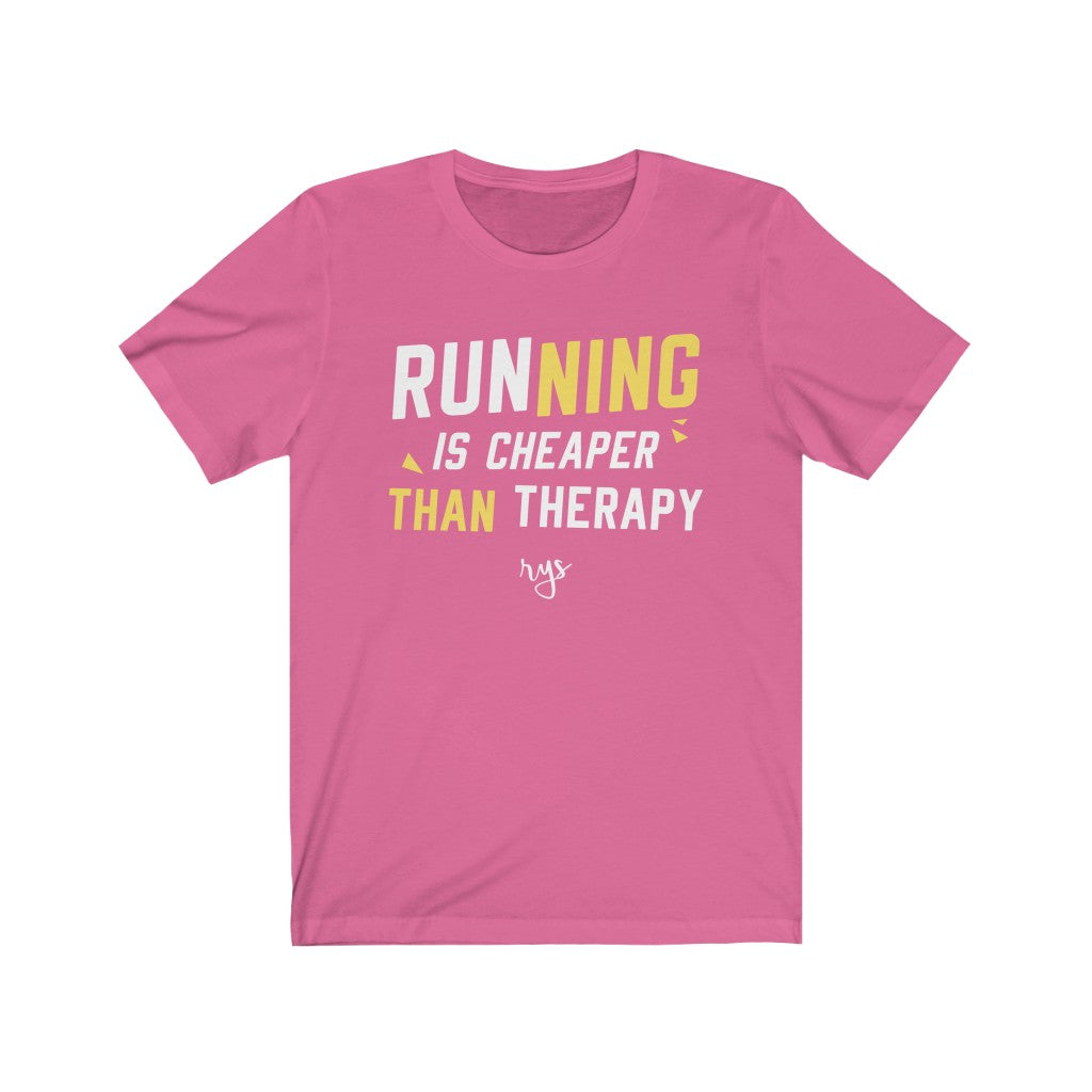 Running Is Cheaper Than Therapy Men's / Unisex T-Shirt