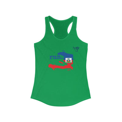 Run Haiti Women's Racerback Tank (Flag)