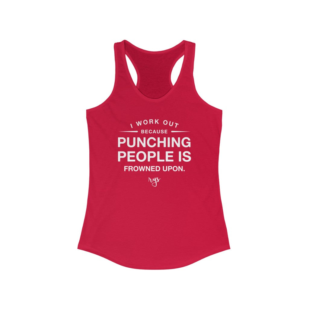 Punching People Women's Racerback Tank