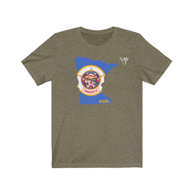 Run Minnesota Men's / Unisex T-Shirt (Flag)
