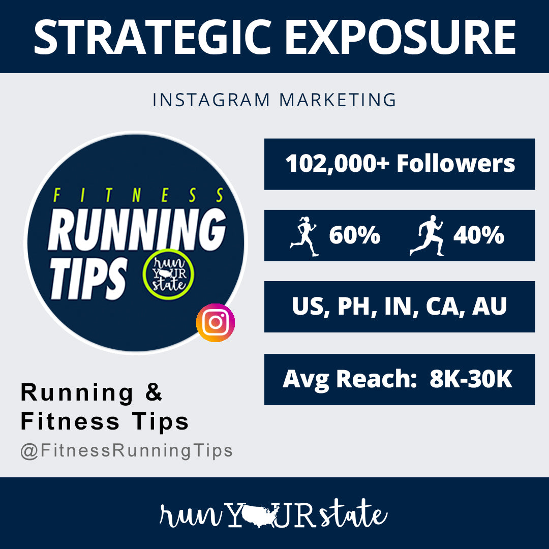 Promotion: Instagram - @FitnessRunningTips - 104K+ Followers