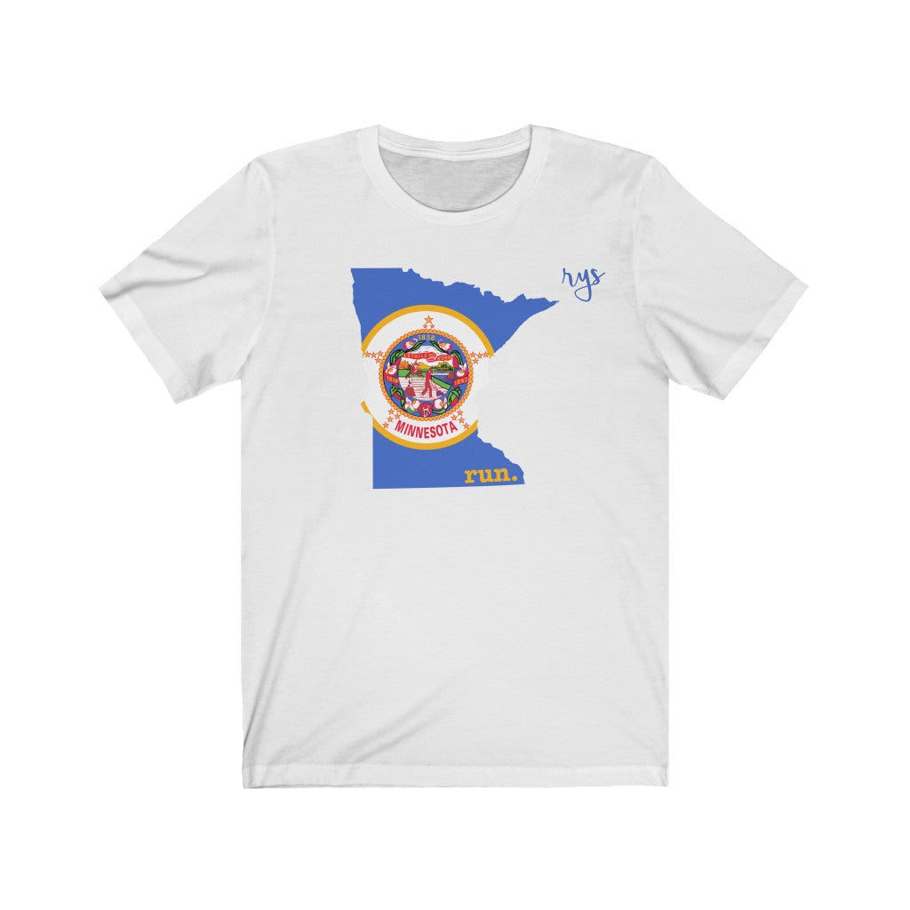 Run Minnesota Men's / Unisex T-Shirt (Flag)