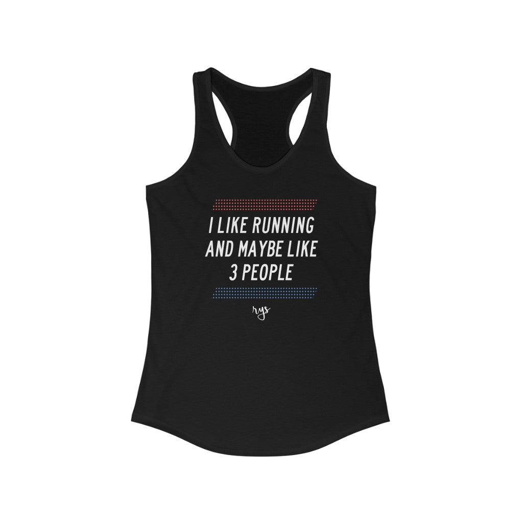 Running And 3 People Women's Racerback Tank