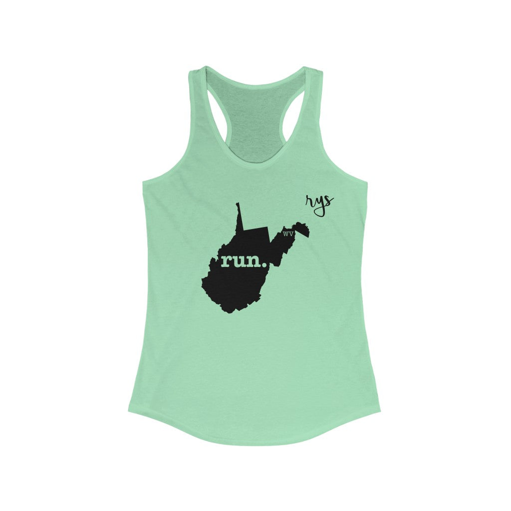 Run West Virginia Women's Racerback Tank (Solid)