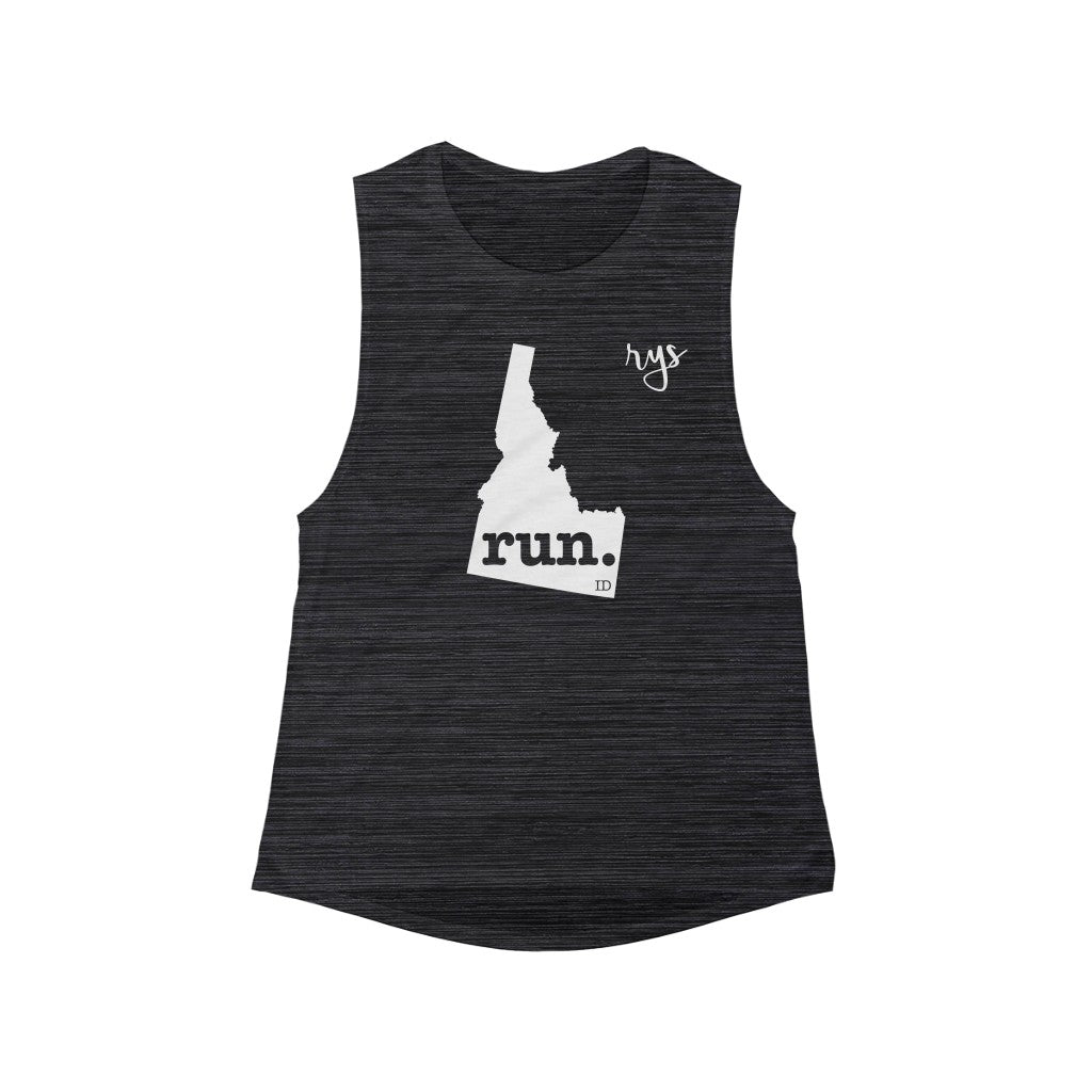 Run Idaho Women's Scoop Muscle Tank (Solid)