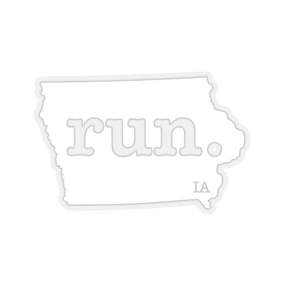 Run Iowa Stickers (Solid)