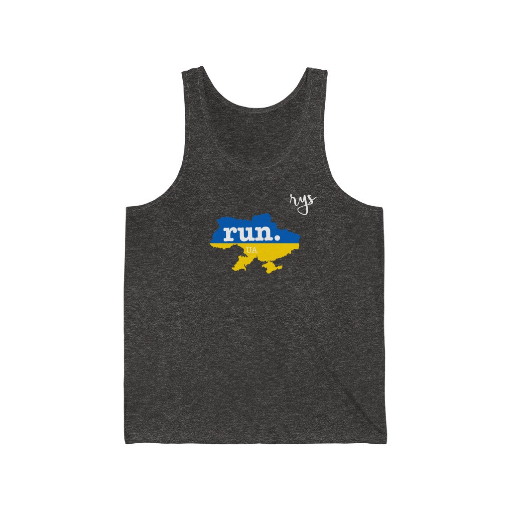 Run Ukraine Men's / Unisex Tank Top (Flag)