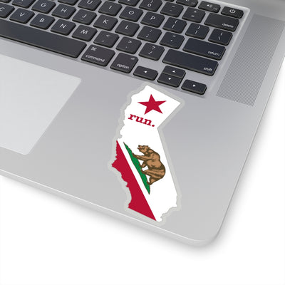 Run California Stickers (Flag)
