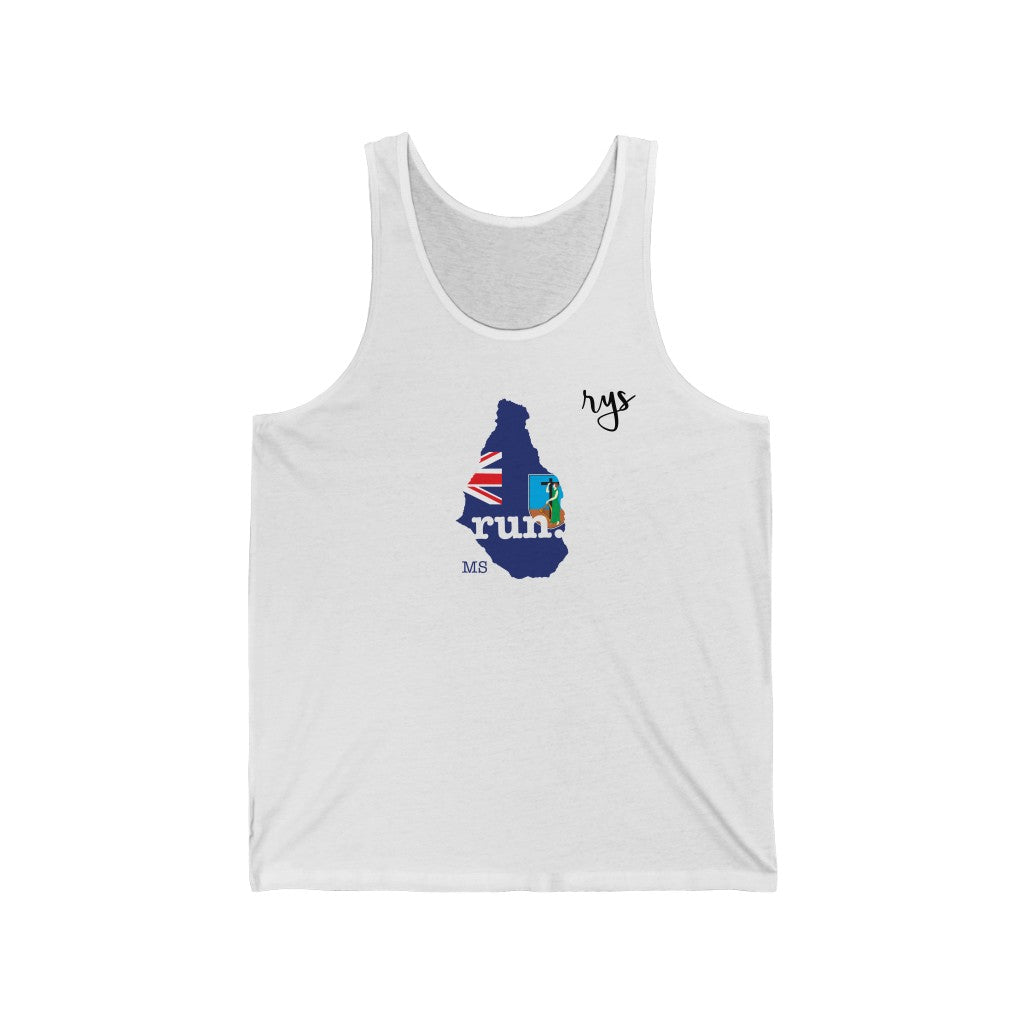 Run Montserrat Men's / Unisex Tank Top (Flag)