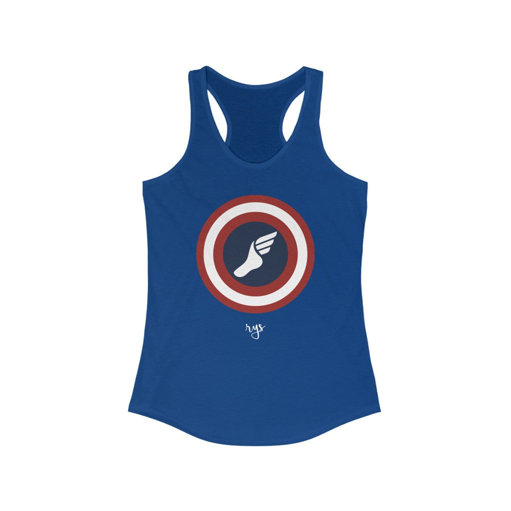 Captain I Run A Lot Women's Racerback Tank