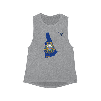Run New Hampshire Women's Scoop Muscle Tank (Flag)