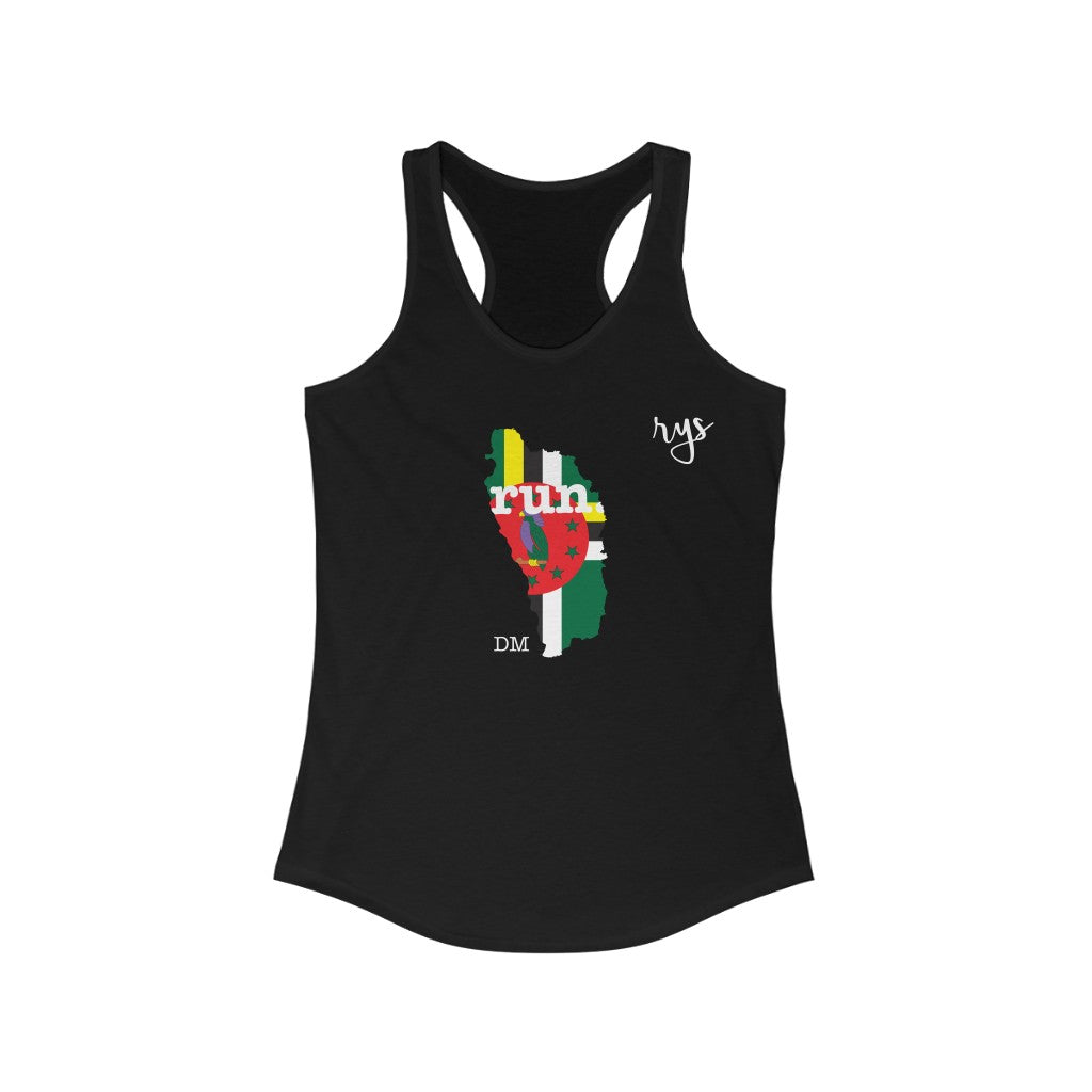 Run Dominica Women's Racerback Tank (Flag)