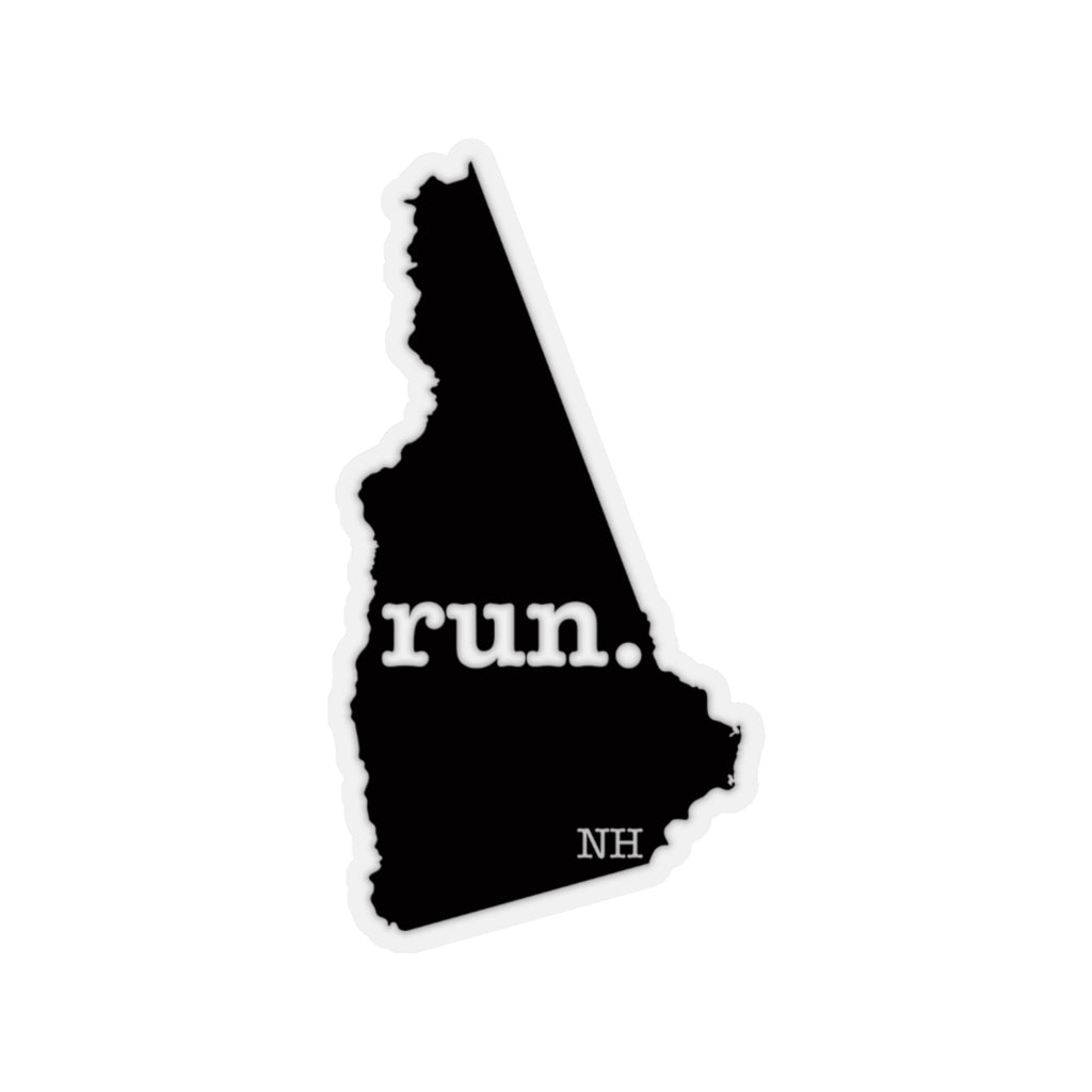 Run New Hampshire Stickers (Solid)