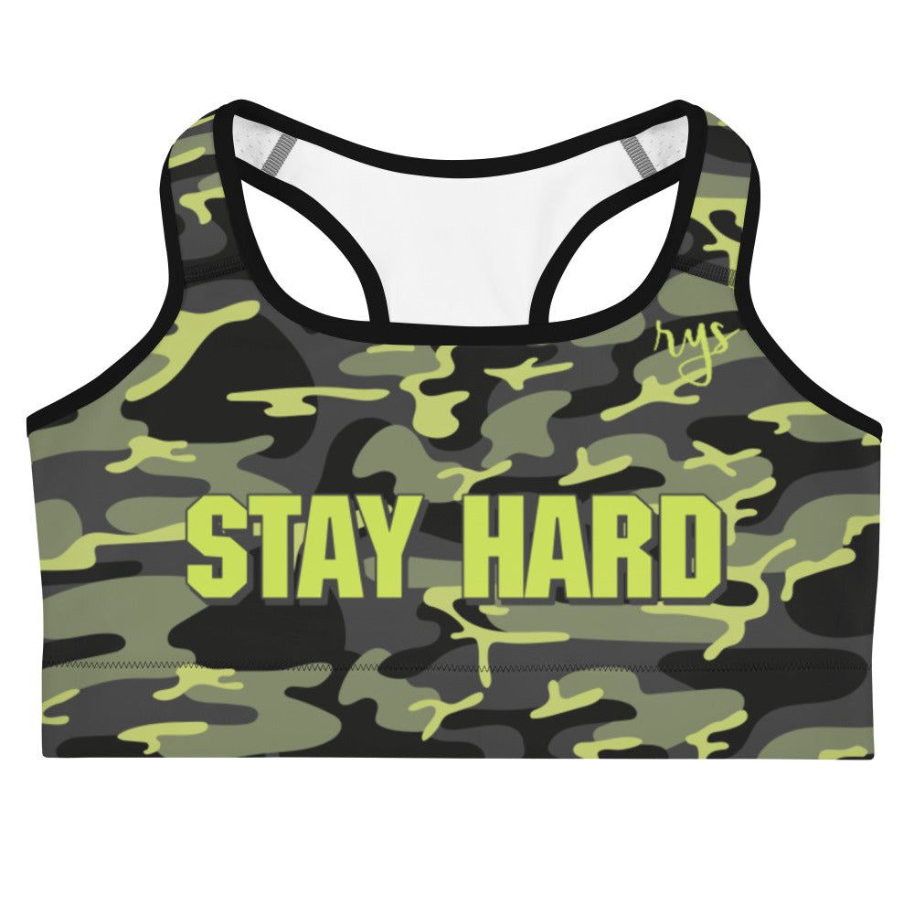 Stay Hard Camo Sports Bra
