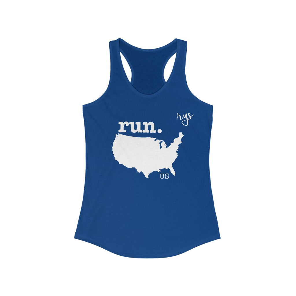 Run United States Women's Racerback Tank (Solid)
