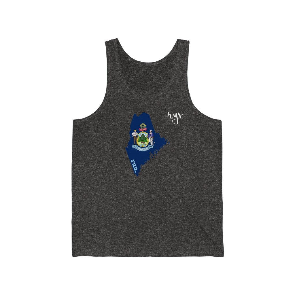Run Maine Men's / Unisex Tank Top (Flag)