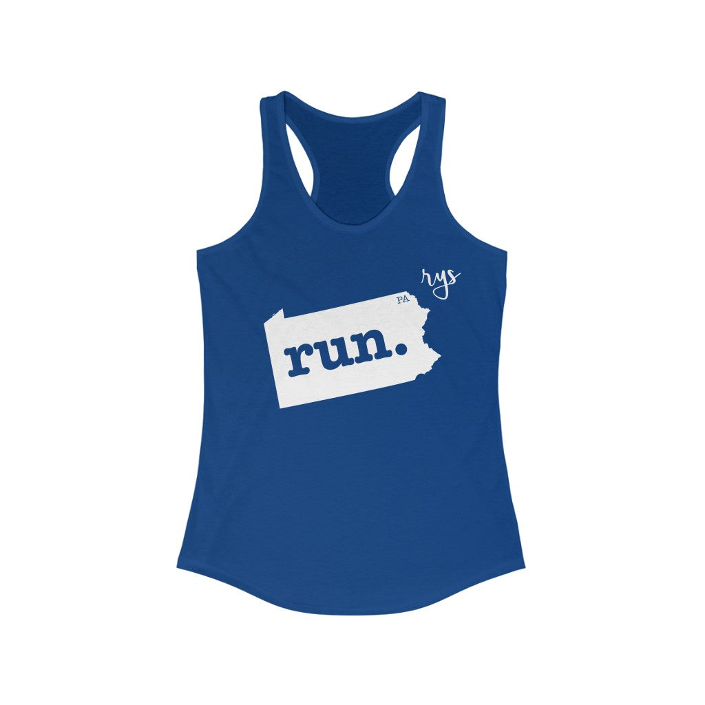 Run Pennsylvania Women's Racerback Tank (Solid)