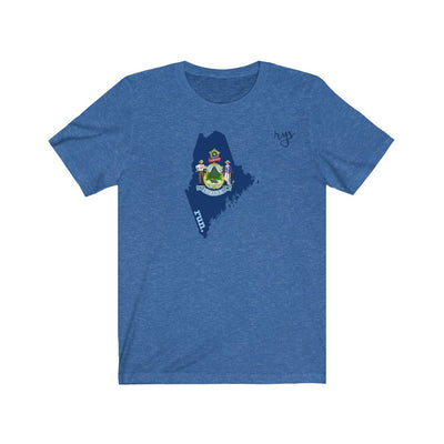 Run Maine Men's / Unisex T-Shirt (Flag)