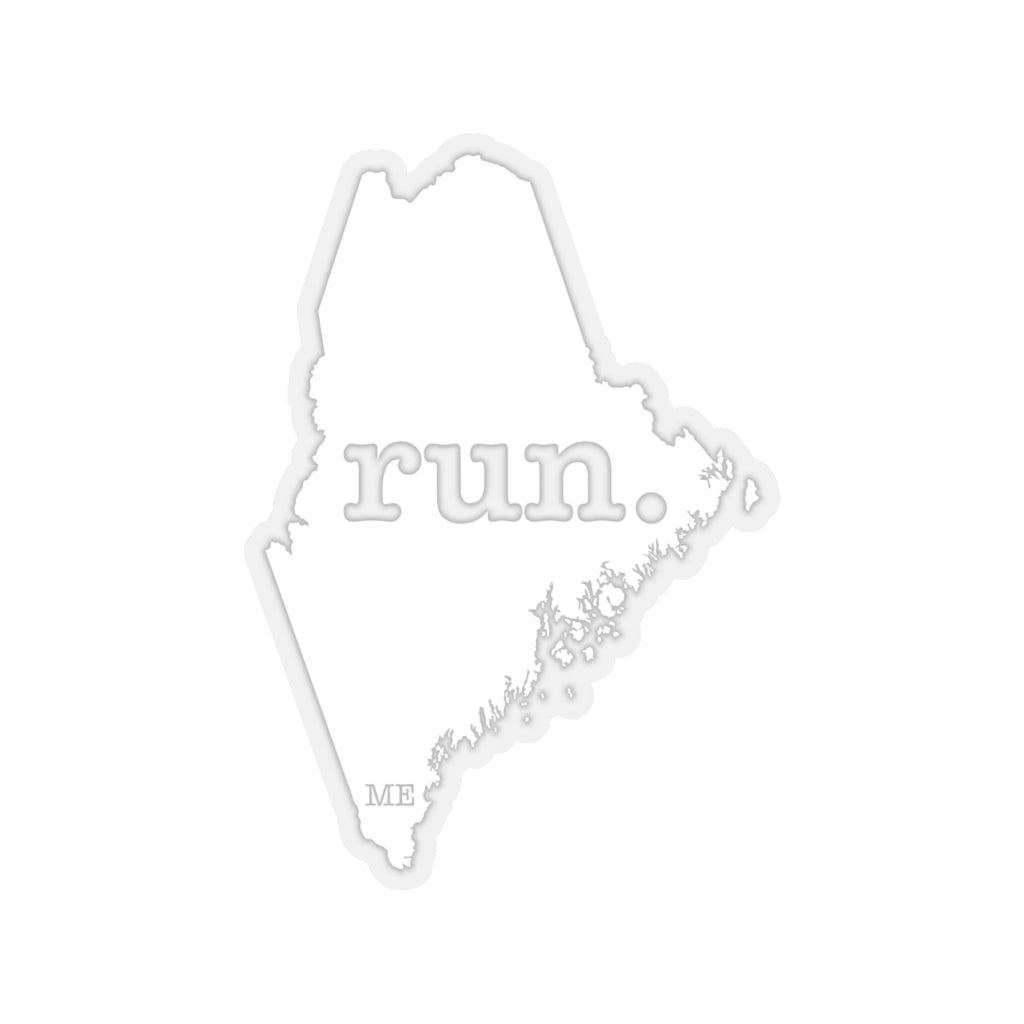 Run Maine Stickers (Solid)