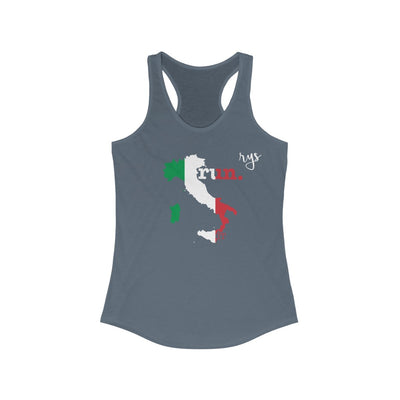 Run Italy Women's Racerback Tank (Flag)