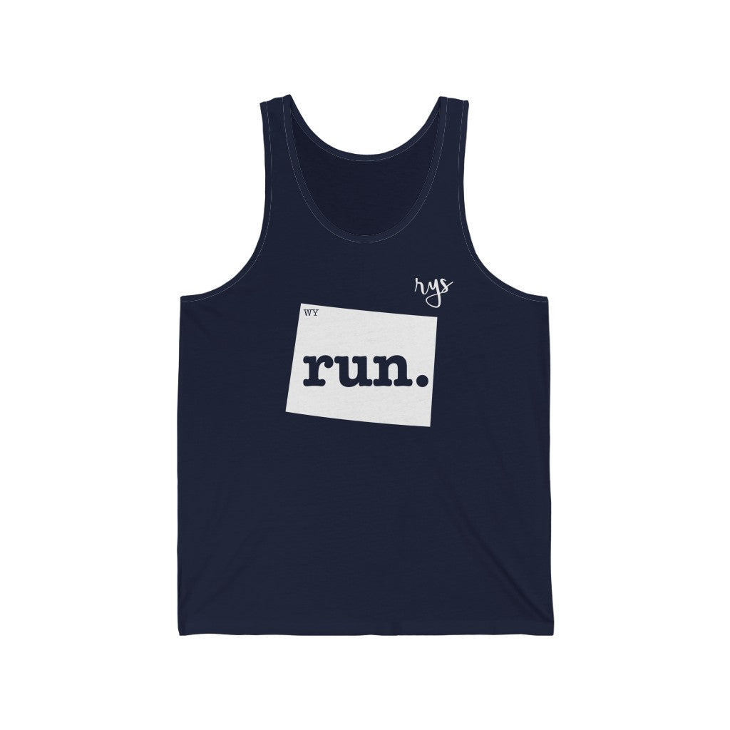 Run Wyoming Men's / Unisex Tank Top (Solid)