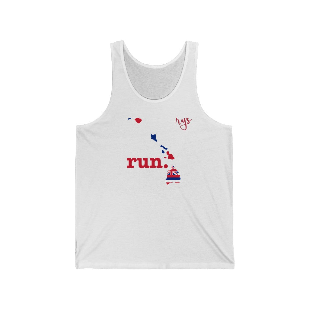Run Hawaii Men's / Unisex Tank Top (Flag)