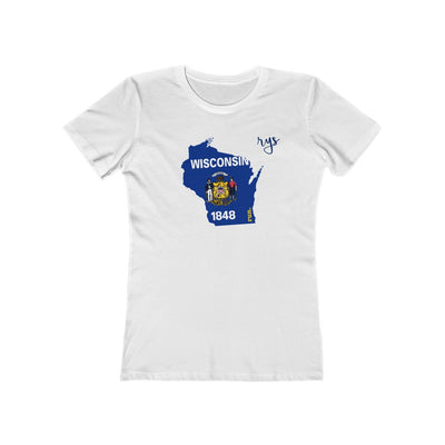 Run Wisconsin Women’s T-Shirt (Flag)