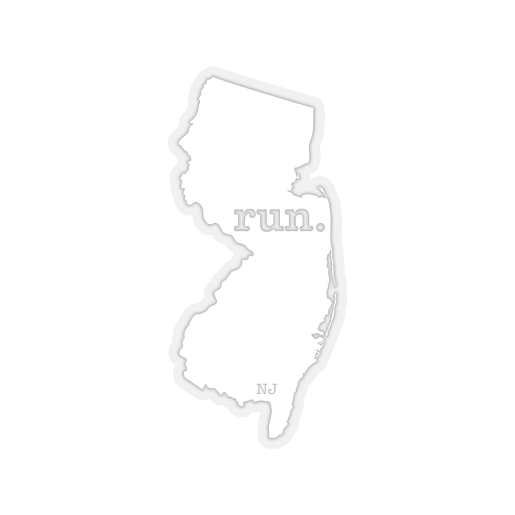 Run New Jersey Stickers (Solid)