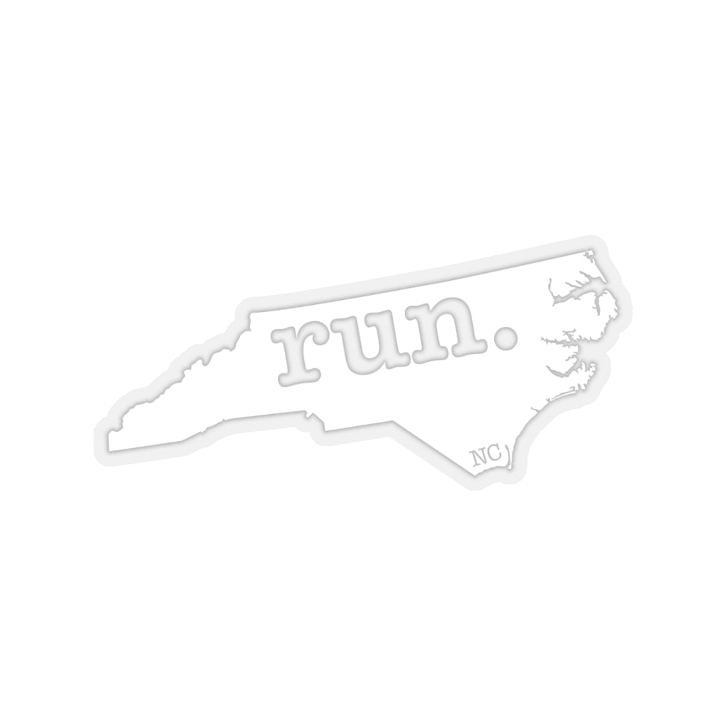 Run North Carolina Stickers (Solid)