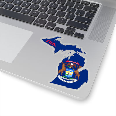 Run Michigan Stickers (Flag)