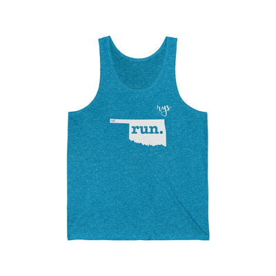 Run Oklahoma Men's / Unisex Tank Top (Solid)