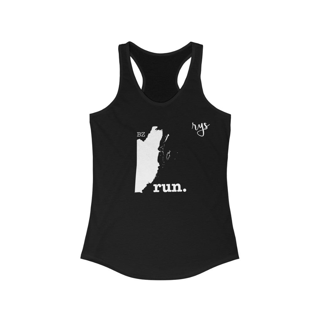 Run Belize Women's Racerback Tank (Solid)
