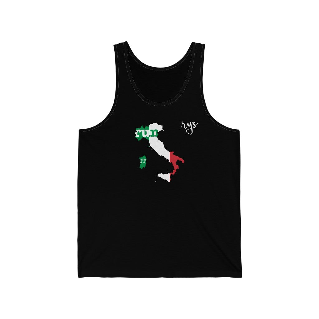Run Italy Men's / Unisex Tank Top (Flag)