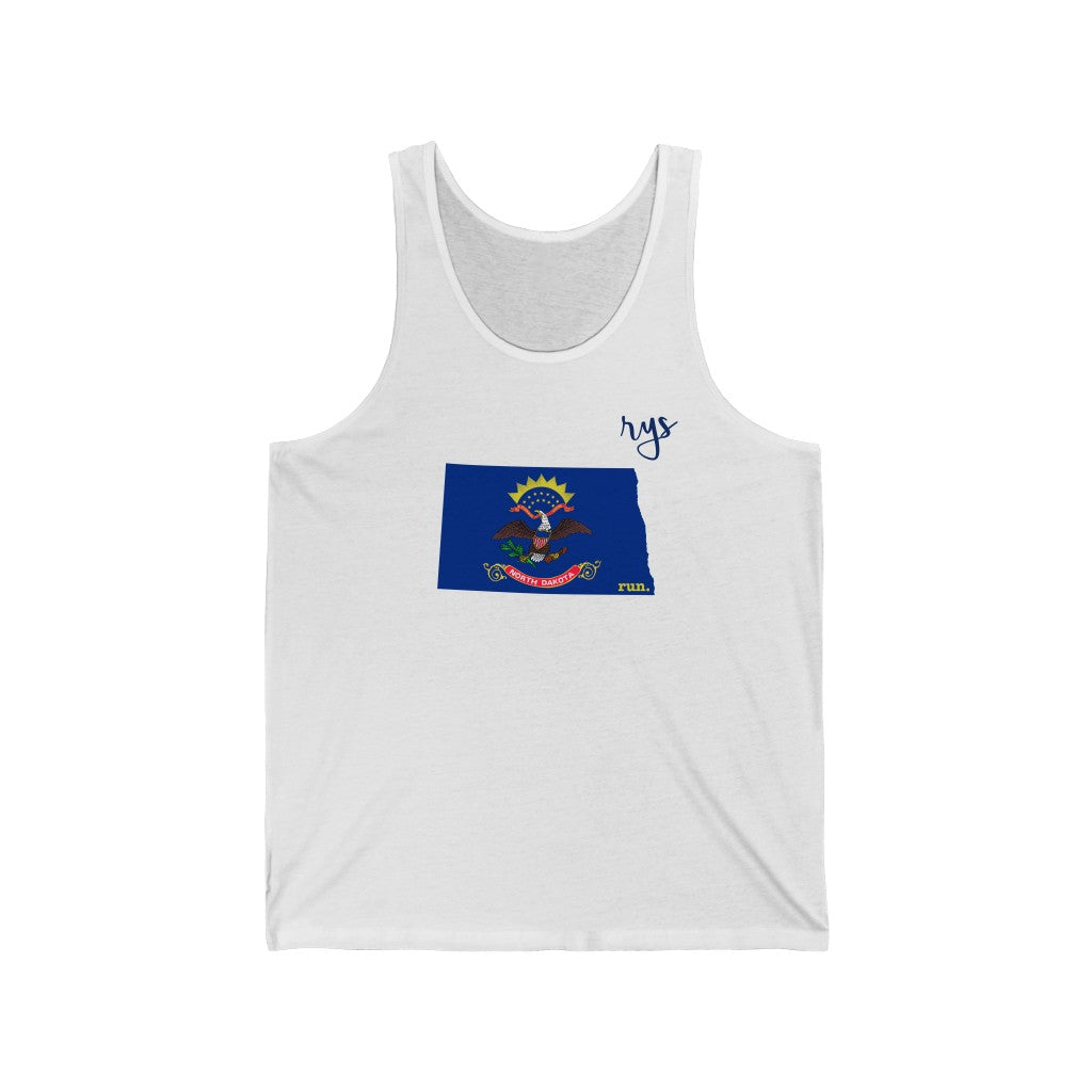 Run North Dakota Men's / Unisex Tank Top (Flag)