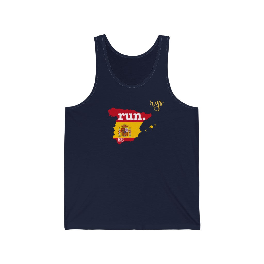 Run Spain Men's / Unisex Tank Top (Flag)