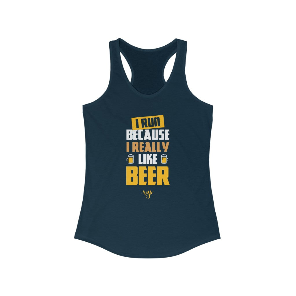 Run For Beer Women's Racerback Tank