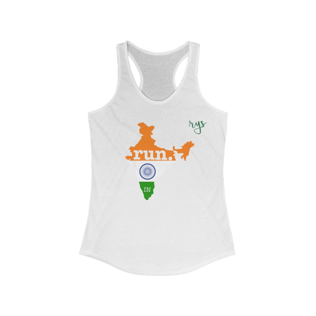 Run India Women's Racerback Tank (Flag)