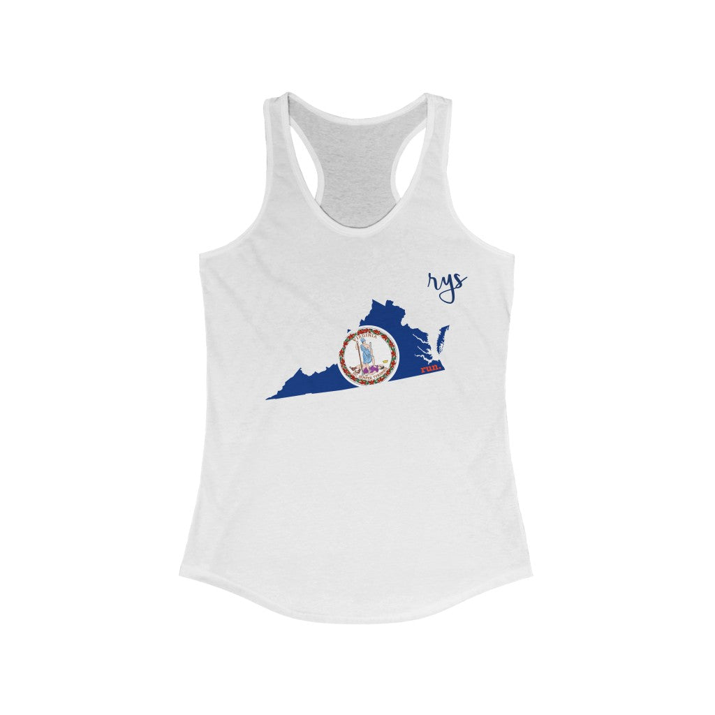 Run Virginia Women's Racerback Tank (Flag)