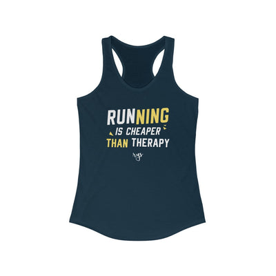 Running Is Cheaper Than Therapy Women's Racerback Tank