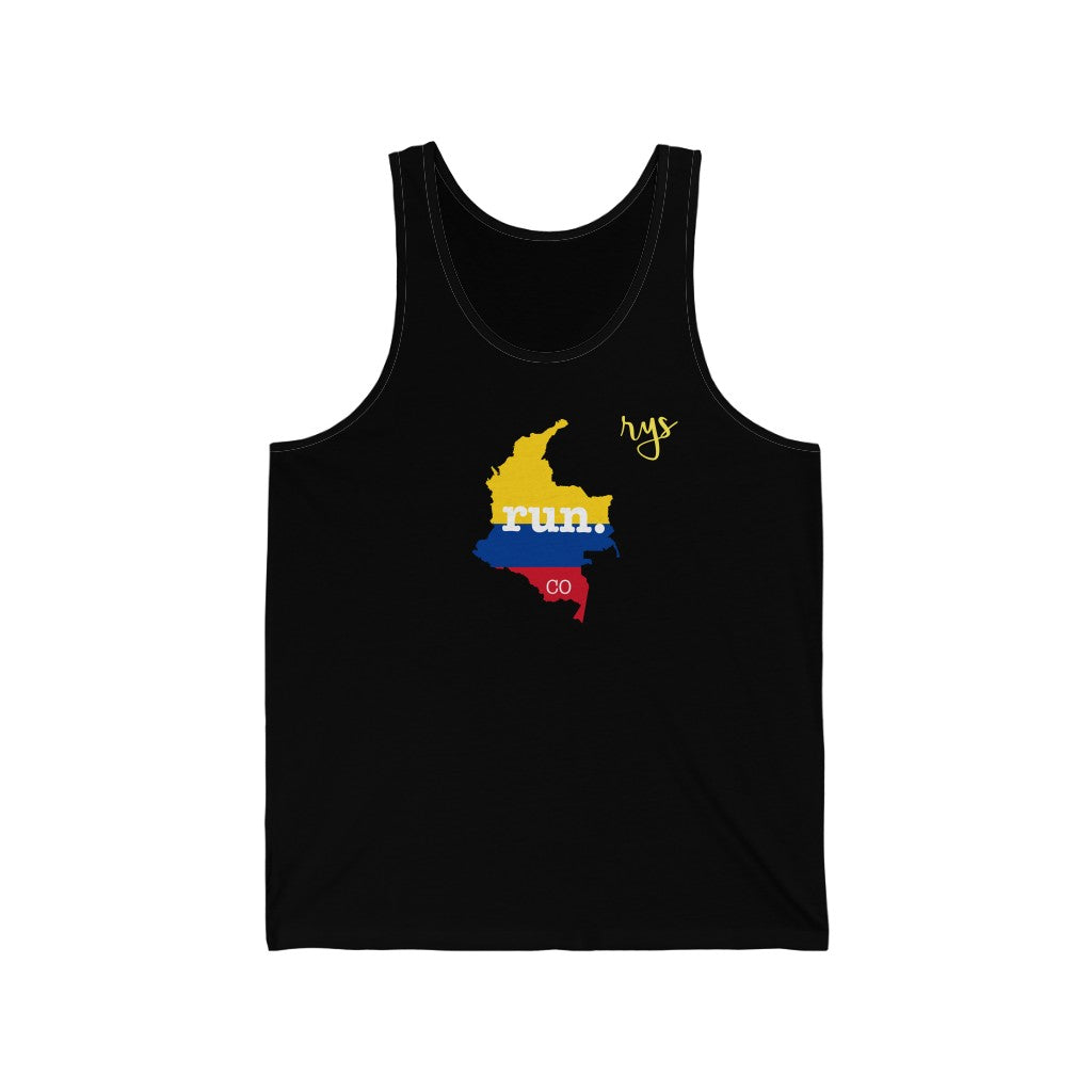 Run Columbia Men's / Unisex Tank Top (Flag)