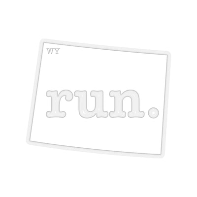 Run Wyoming Stickers (Solid)