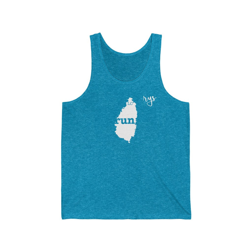Run St. Lucia Men's / Unisex Tank Top (Solid)