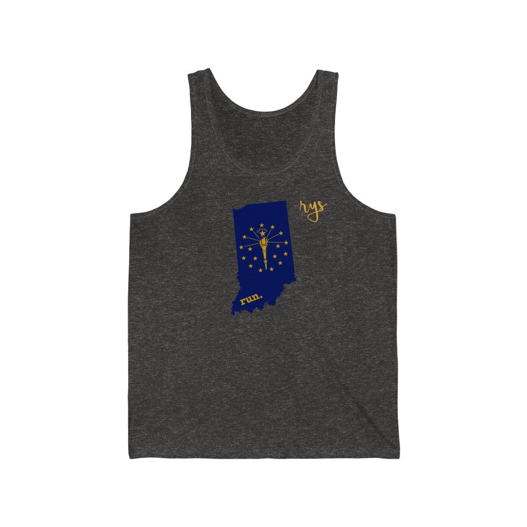 Run Indiana Men's / Unisex Tank Top (Flag)