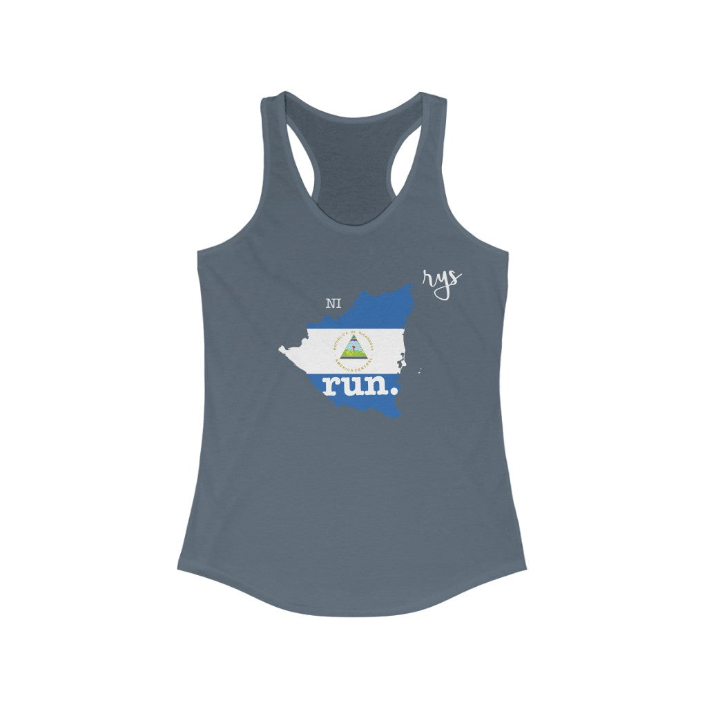 Run Nicaragua Women's Racerback Tank (Flag)