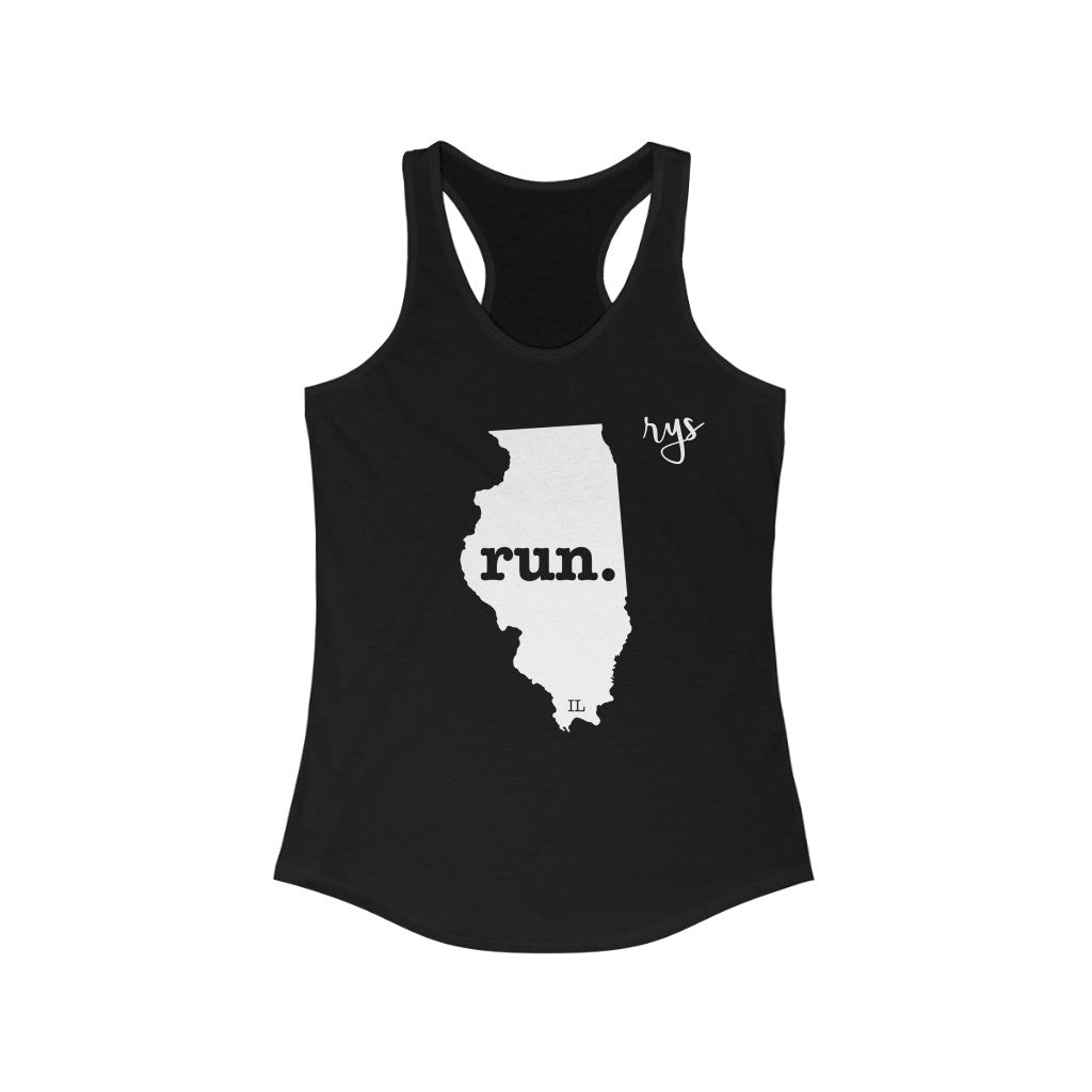 Run Illinois Women's Racerback Tank (Solid)