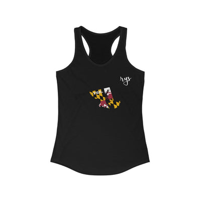 Run Maryland Women's Racerback Tank (Flag)