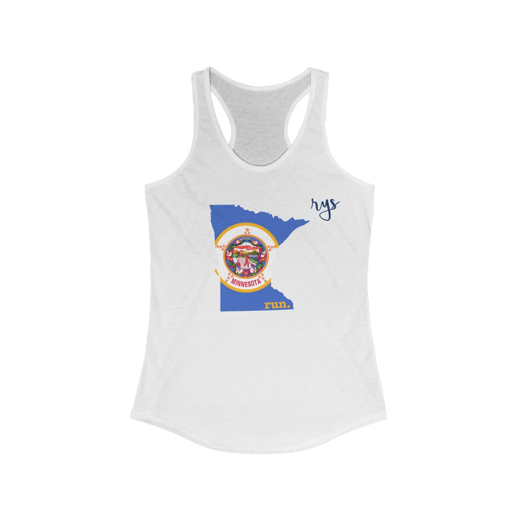 Run Minnesota Women's Racerback Tank (Flag)